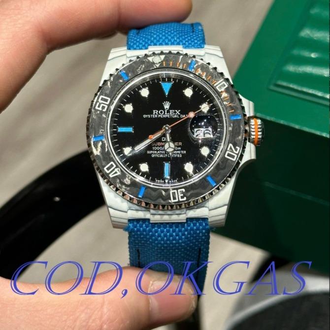 COD OK GAS TIER 5RolexSubmariner DIW Carbon Best Replica Watch Black Dial 40mm