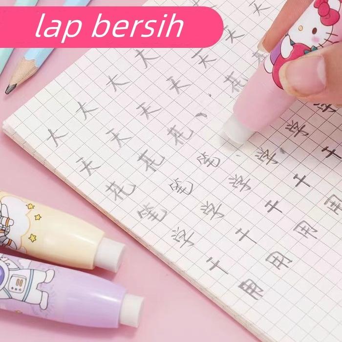 Eraser Pen Kartun Lucu Penghapus Mekanik Bentuk Pena Penghapus Menyenangkan Baru Penghapus Mekanis P
