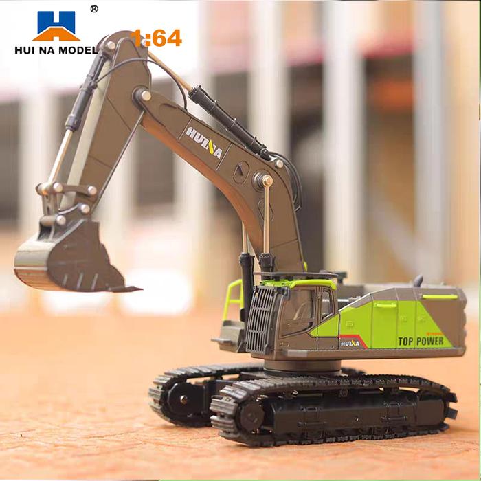 Huina 1/64 1721 Excavator Model Car Toy Metal Alloy Excavator Diecast