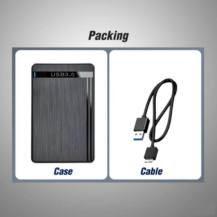Garansi 1 Tahun-Casing Hardisk External HDD SSD 2.5" USB External Case 3.0 Case Hardisk External US