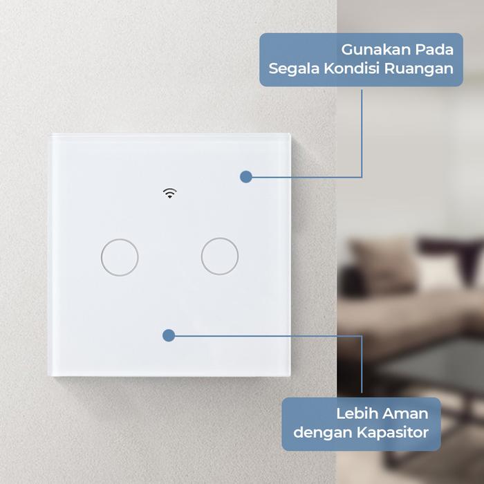 Saklar Lampu Wireless WIFI RF Smart Home Model - WHK05