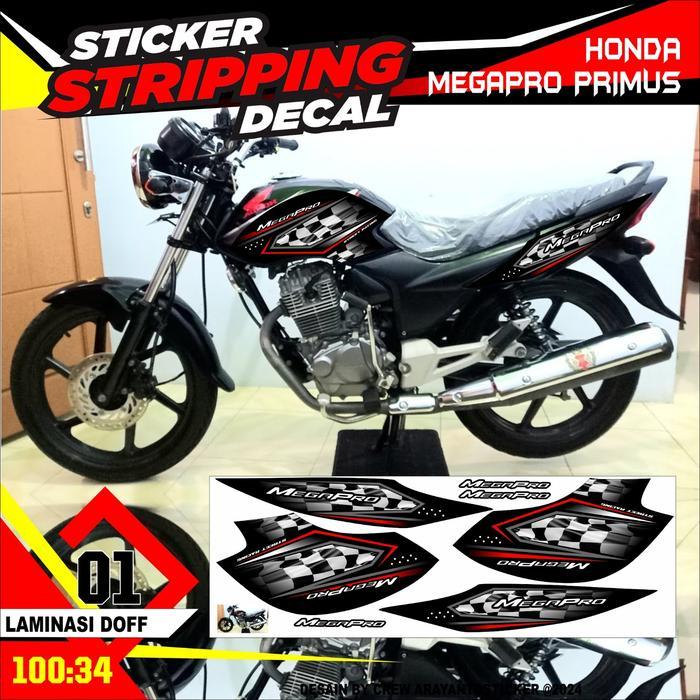 Sticker Striping Decal Honda Megapro Primus Variasi ARS01 Semua Ready