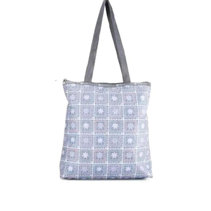 ORIGINAL LESPORTSAC EASY TOTE in PASTEL GEOMETRIC LACE bag Totebag Kanvas
