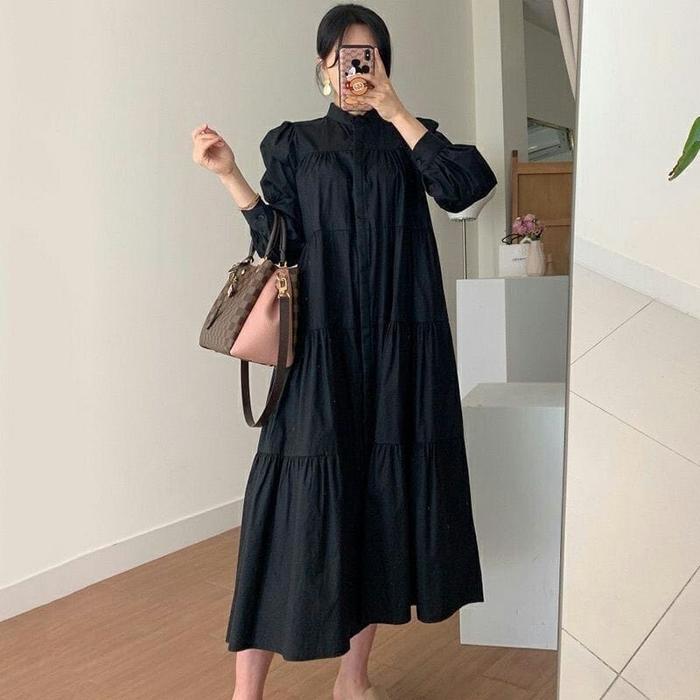 FEMMESHOPA- DRESS WANITA / GAMIS TERBARU/ DRESS KEKINIAN / DRESS jumbo- PRM QIQI DRESS