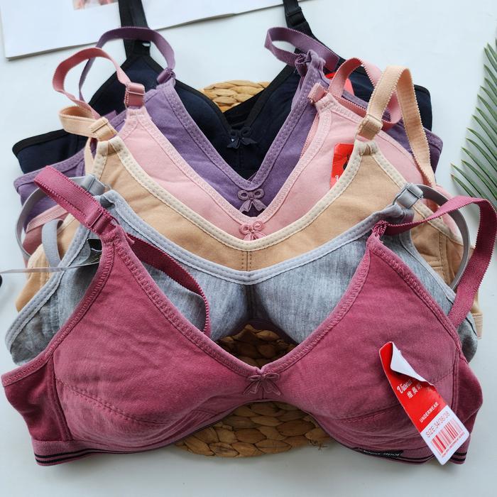 PREMIUM BH Bra Wanita Dewasa Sport Tanpa Busa Tipis 34 36 38 40 Jumbo 42