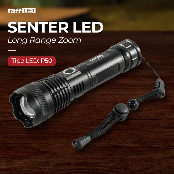 Mtos Mall | Senter LED Rechargeable | Senter Zoom P50 | Lampu Senter IP55