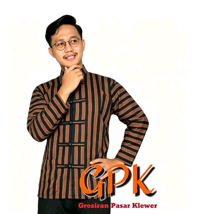 Baju Koko Pria Lurik Sanghai Koko Surjan Lurik Surjan Koko Lurik Sanghai