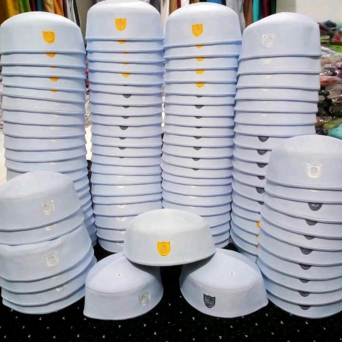 ( grosir 10 pcs) peci songkok kopiah malaysia peci terompah malaysia super Putih  Dewasa Muslim peci