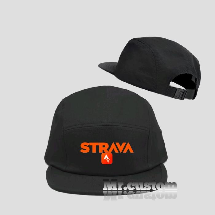 Topi 5 Panel Strava Run / Five Panel Running Maraton Casual Skena Dewasa