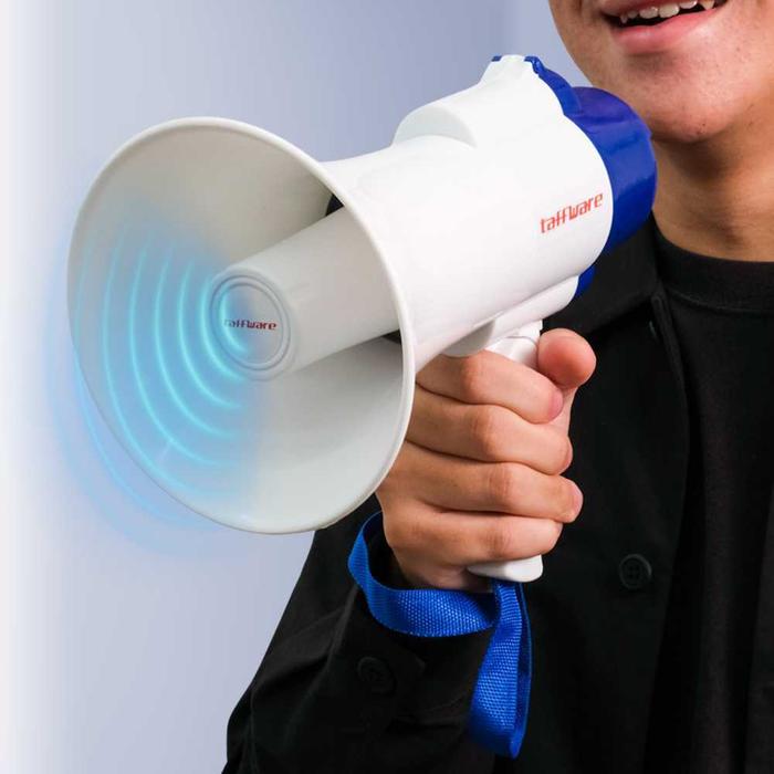 Taffware Pengeras Suara Megaphone Portable Toa Charger dengan Fungsi Rekaman Untuk Promosi Gathering