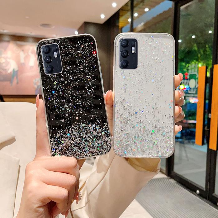 Glitter Clear TPU Phone case For Oppo A93 A93s A94 A95 5G A16 A16s