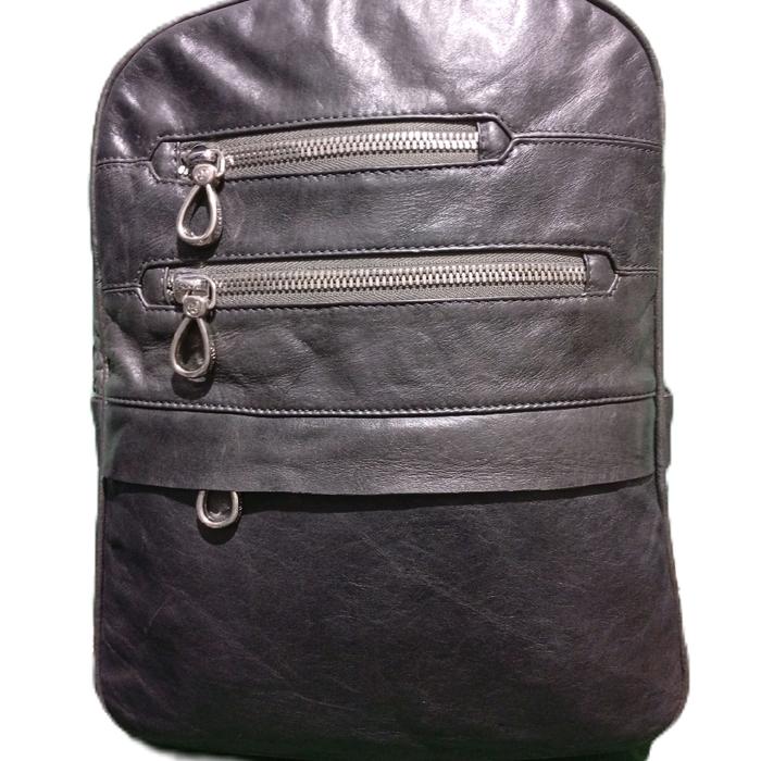 Tas Ransel Kulit Asli Backpack Leather Pria dan Wanita. PL. NoRetur