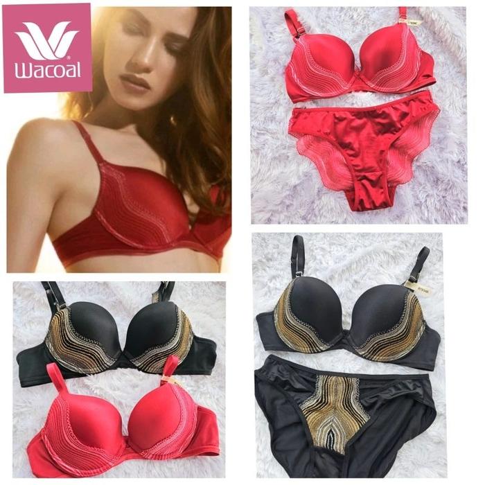 NEW BRA WACOAL WAVE PAKAI KAWAT 32b 34a 34b 36b BUSA TIPIS IB 4376 BRA SET IB4376 PANTY IP4376