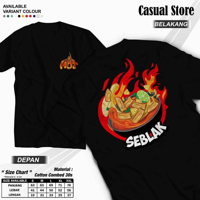Kaos SEBLAK PRASMANAN Tshirt baju distro cotton combed 30s UNISEX KAOS PENGUSAHA WARUNG SEBLAK ANGKR