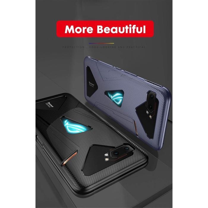 Case Asus Rog Phone 2 Softcase Rog 2 Shockproof Fiber Carbon Case Good Quality