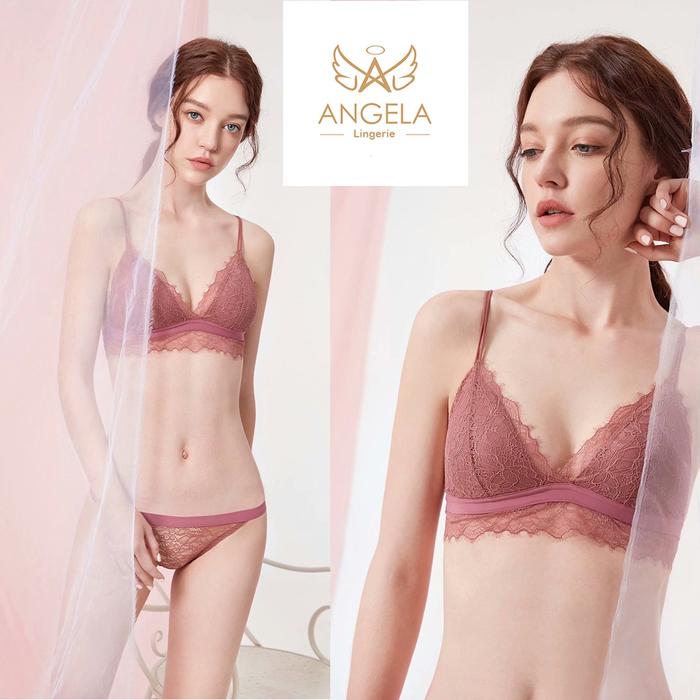 ANGELA PREMIUM Japan Quality Seamless Sport Push Up Bra Pakaian Dalam Wanita Sexy Zumba Bikini Set S