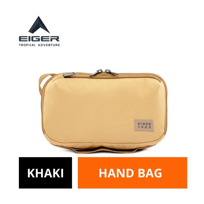 [BISA COD] Tas Tangan Pria Eiger Original 1 L Khaki Polyester Avenue Cable Bag