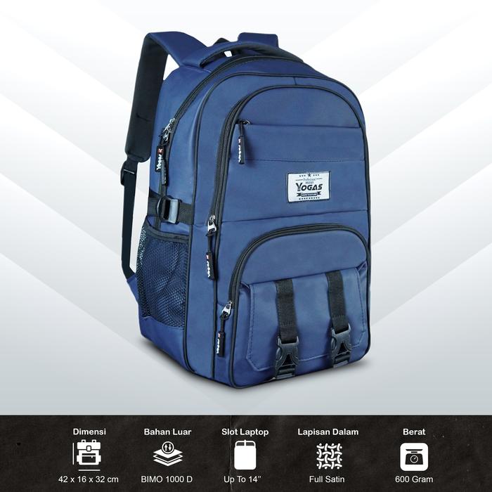 YOGAS Tas Ransel Sekolah Anti Air Sekolah Kerja Anti Air Remaja 16 inch Waterproof BIMO 1000D