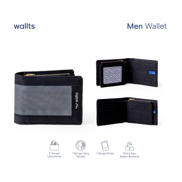 Wallts Ben - Wallts Dompet Lipat Kanvas Pria Anti Air