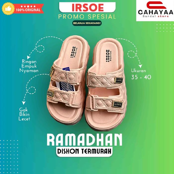 Sandal Wanita Kekinian/Sandal Wedges Tinggi/Sandal Jelly Sendal Karet Selop IRSOE