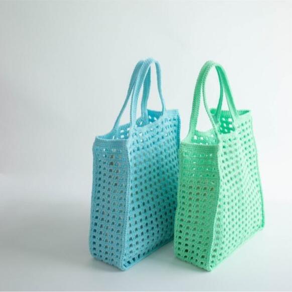 DIY crochet Olio bong bong net bag
