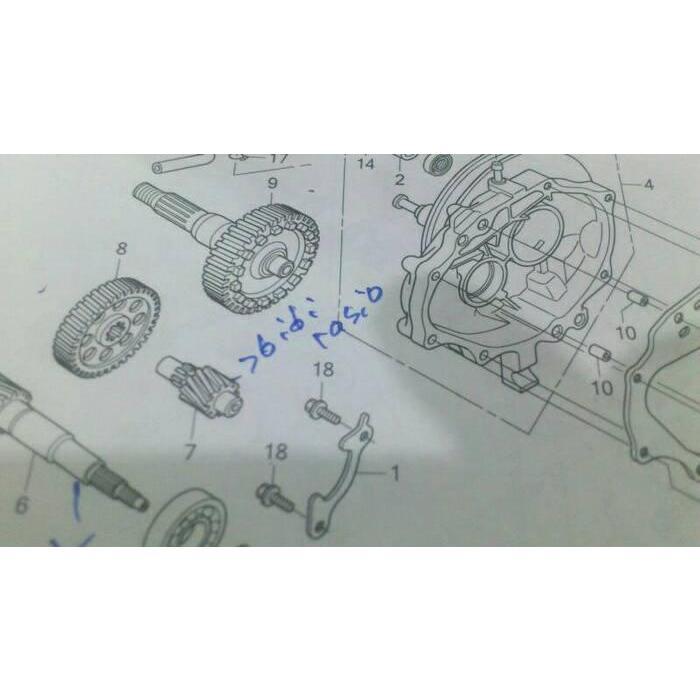 Gigi Rasio Kecil Beat Esp, 2017 , Shaft Counter #Gratisongkir