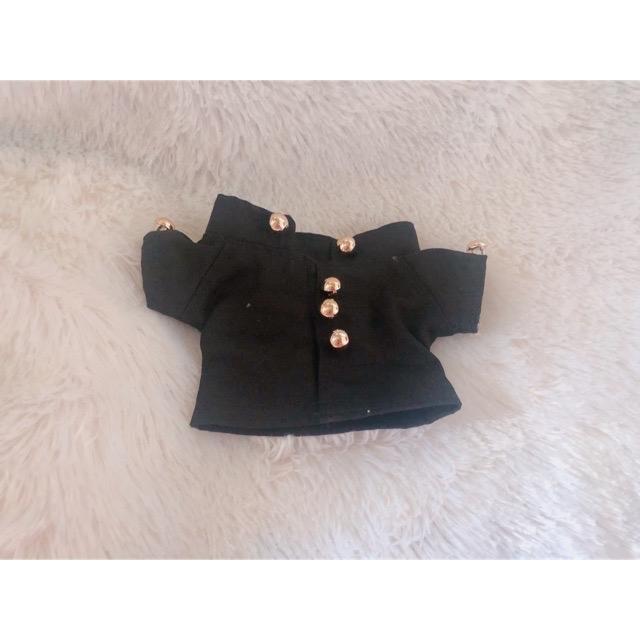 [Ready Stock] Kemeja Army Hitam | Kpop Doll Clothes 15 20 Cm