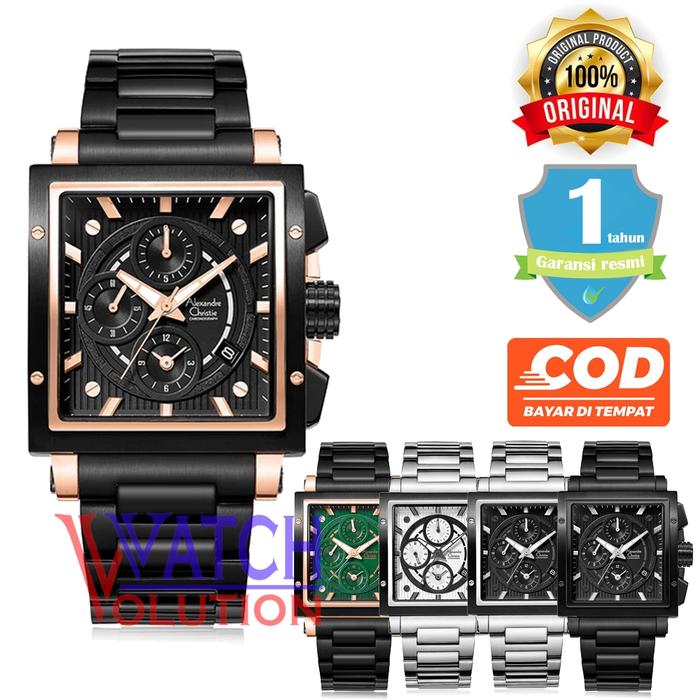 Jam Tangan ALEXANDRE CHRISTIE AC 6182 MC Alexander Cristie Pria Original