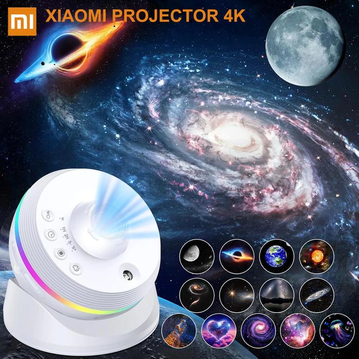Xiaomi LED Night Light Galaxy Star Projector 4K HD 13 IN 1 Planetarium Projector 360° Rotation For
