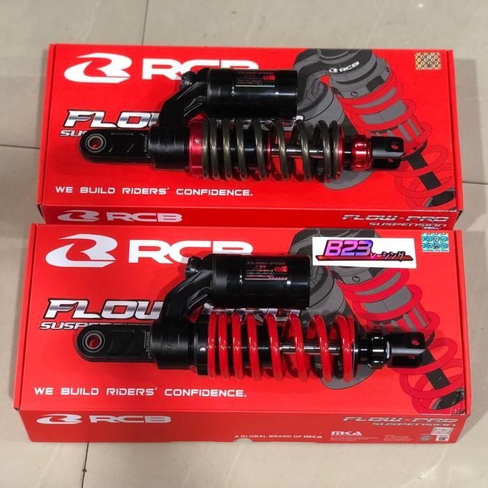shock rcb flow pro 300mm matic single mio fino scoopy beat karbu double klik kompresi ribon racingbo