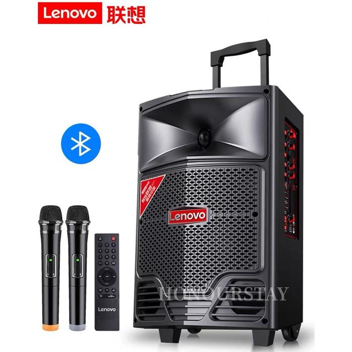 150W Powerful Trolley Karaoke Bluetooth Speakers  Wooden Outdoor