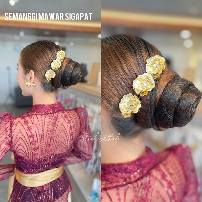 BERKUALITAS STARLIGHT BALI - Semanggi Mawar Sigapat / Aksesoris Rambut / Semanggi Bali / Aksesoris B