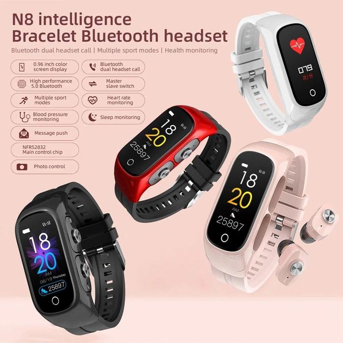 N8 Bluetooth Smart Watch Full Touch Screen Men Heart Rate Fitness