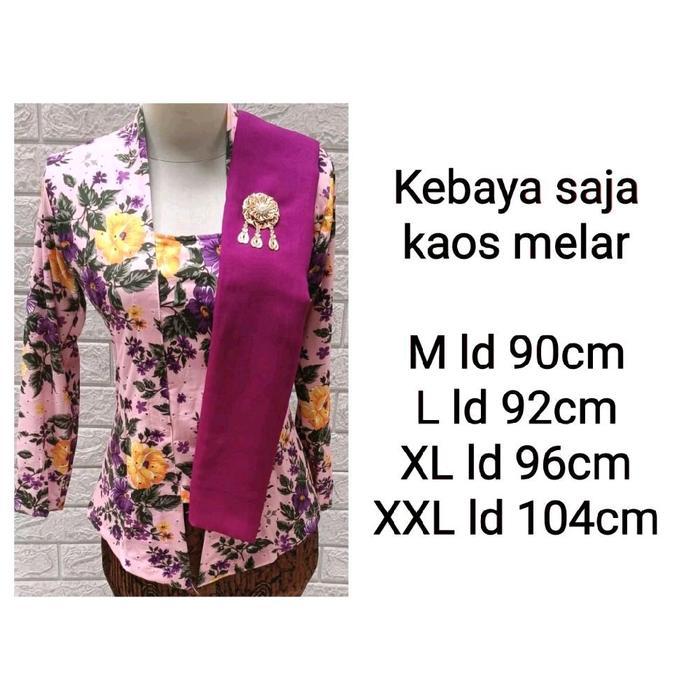 kebaya kutubaru bunga melar atasan kembangan lengan panjang lawasan nenek kembang cantik fashion wan