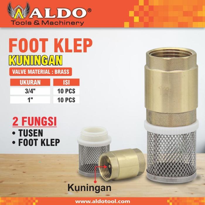 FOOT KLEP KUNINGAN/ TUSEN KUNINGAN MERK ALDO