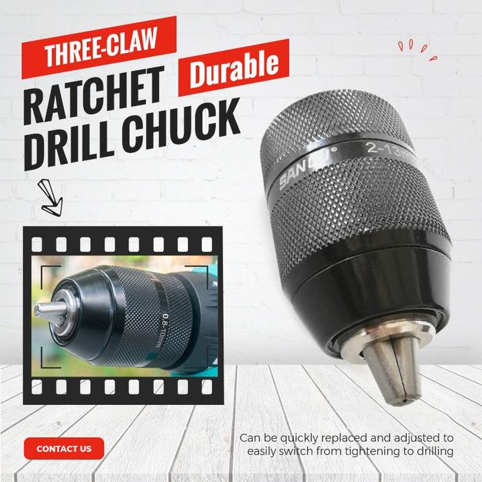 Self-tighten Keyless Drill Chuck 3 Jaws Drill Chuck Mount 10mm 13mm
