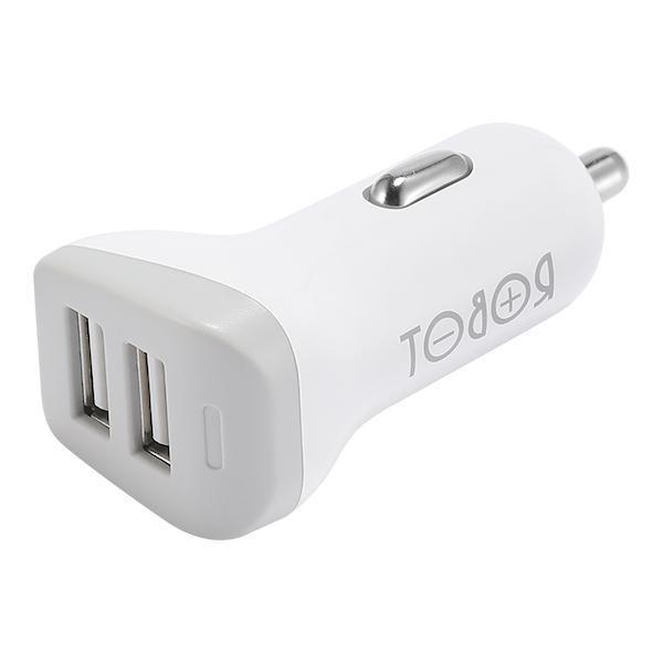 Plug In Cas Charger Mobil Saver Mobil Robot RT-C06 Plus Kabel Micro Original