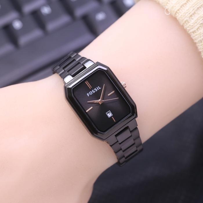 Jam tangan wanita fossil kotak rantai