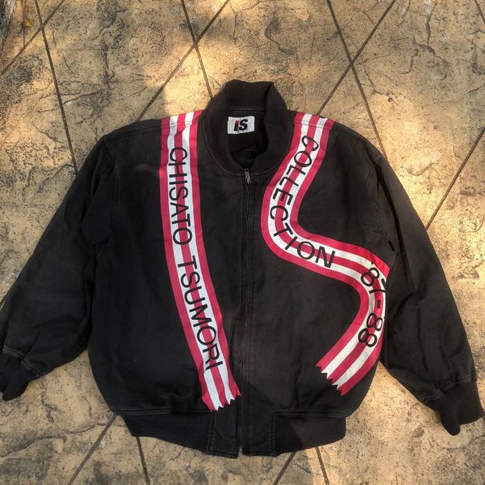 Bomber vintage Tsumori chisato by issey miyake Pria Hitam Jaket