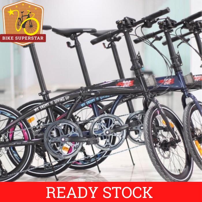 (COD) SEPEDA LIPAT 20 INCH ELEMENT POLICE RANS RAFFI AHMAD NAGITA KASKADA Cakram Outdoor