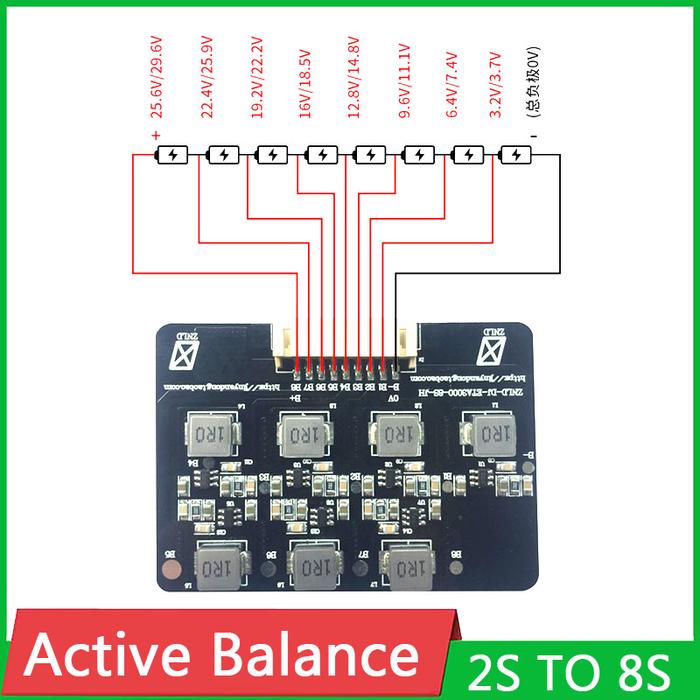 5A Equalizer Aktif 3S 4S Papan Keseimbangan Li-ion Lifepo4 LTO