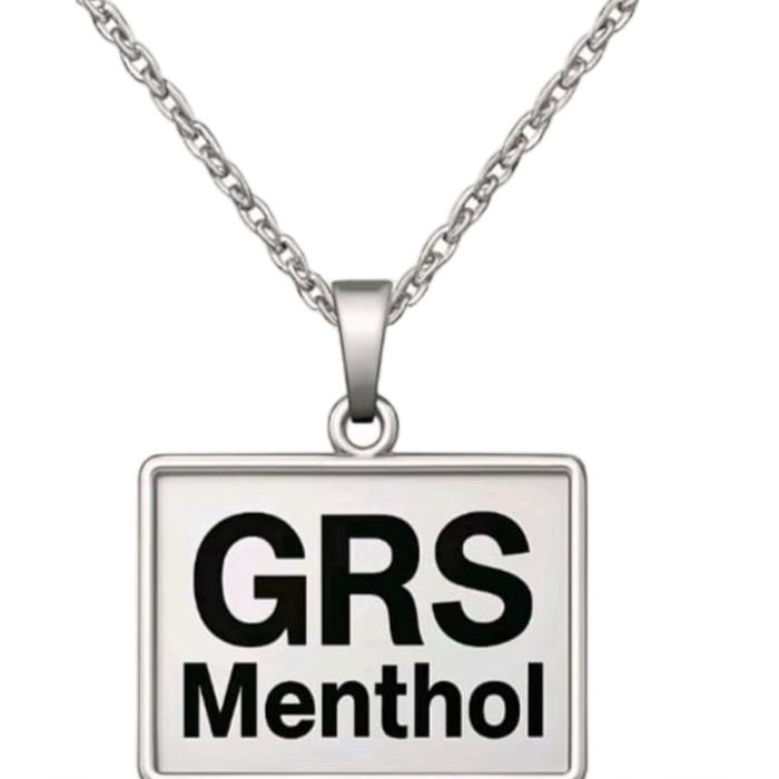 Kalung Liontin Inisial GRS Menthol dengan Desain Elegan dan Tali Rantai yang Kuat