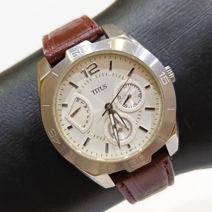 Jam Tangan Titus Vintage Multifunction Quartz Watch Pria Second Bekas Preloved Keren Murah Mewah