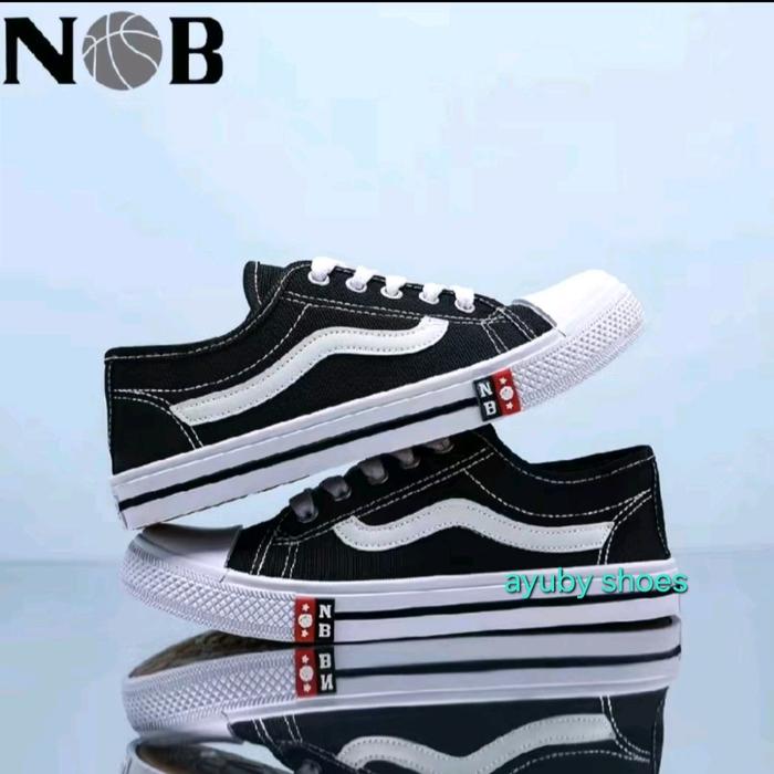 SEPATU LIST CACING NOB/NB BOLA HITAM PUTIH- SIPATU VIRAL TERLARIS THN 2025 UKURAN TK/SD/SMP/SMA