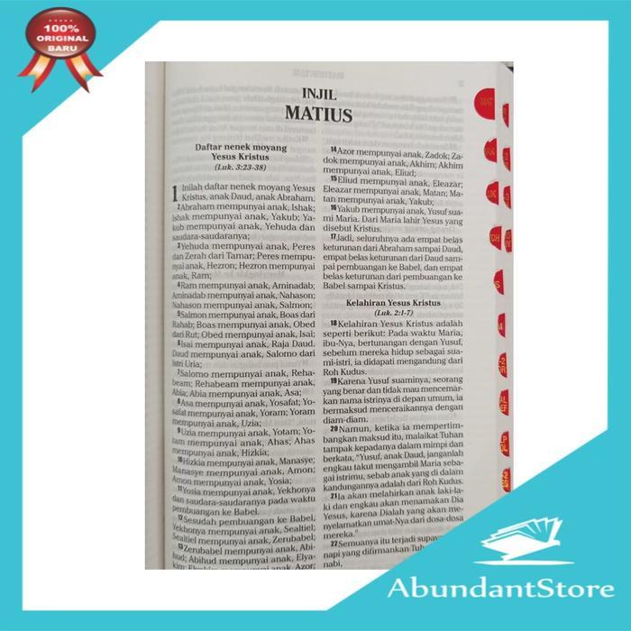 Alkitab Dan Kidung Jemaat Besar Lansia Manula Sampul Kulit Imitasi Resleting - Tb2 064 Sl Kj Terlari