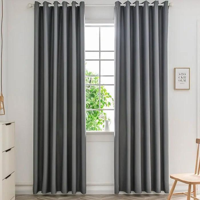 GORDEN PINTU MINIMALIS - KORDEN PINTU KAMAR - KORDEN SMOKERING PINTU RUMAH Black Jendela Kain Katun