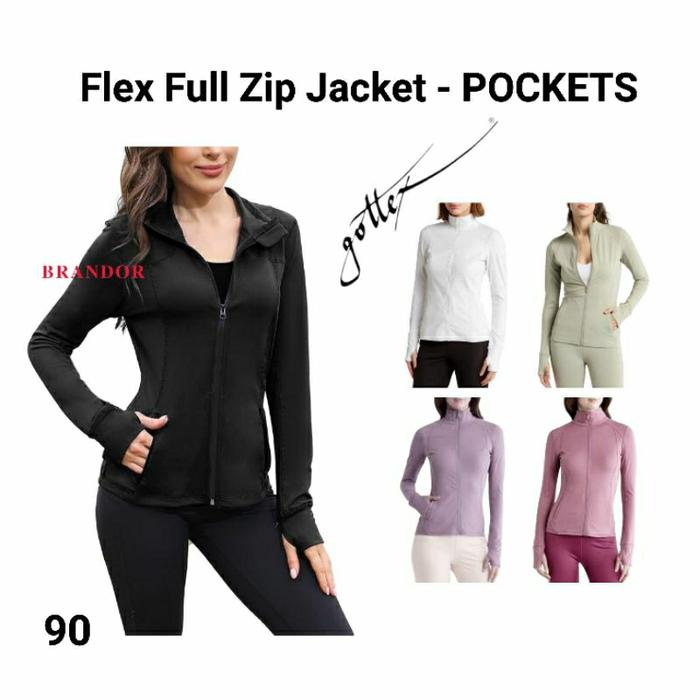 【Special】 Brandor - RUNNING JACKET FULL ZIPP - POCKETS - Gottex ( Gtjc90 )Gym Yoga Fitness Running B