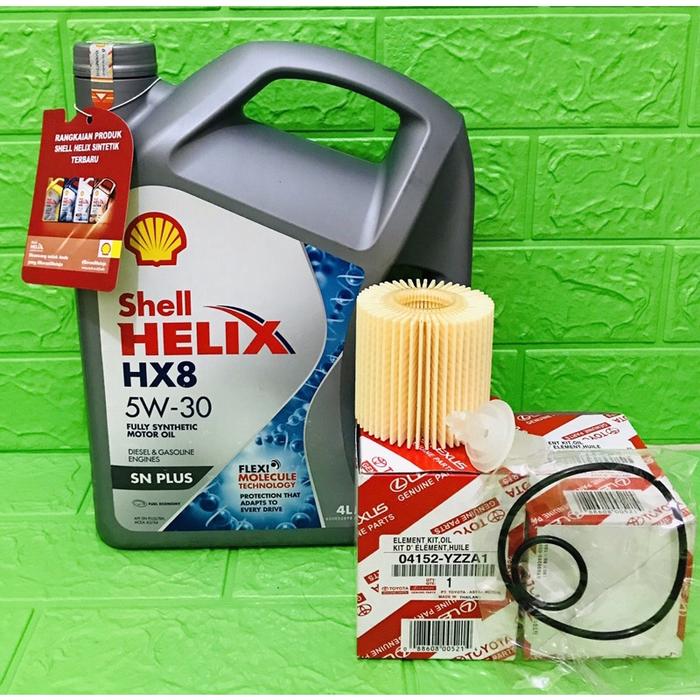 shell helix HX8 5w 30 4L paket filter oli new camry altis alphard vellfire new lexus RX270 harrier