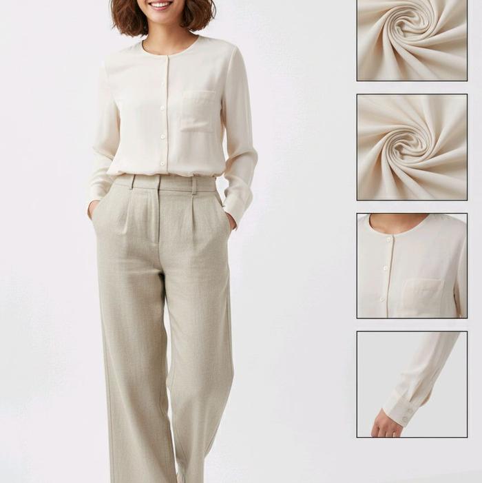 Blouse max Long sleeve white cream REJECT blus polos branded wanita