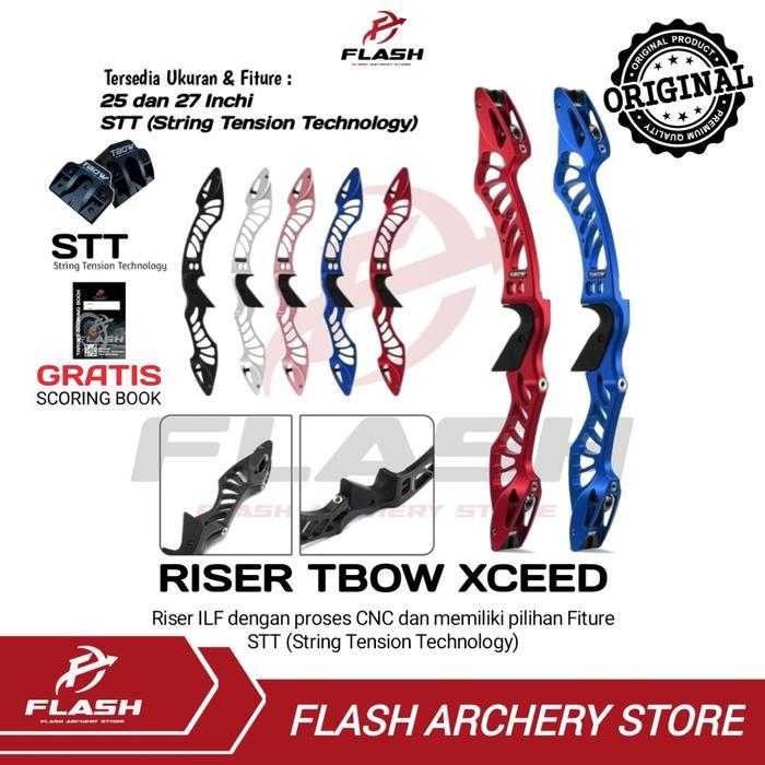 Riser Panahan Recurve ILF TBOW XCEED CNC Machined - Maroon (25") Standard ILF TAD176
